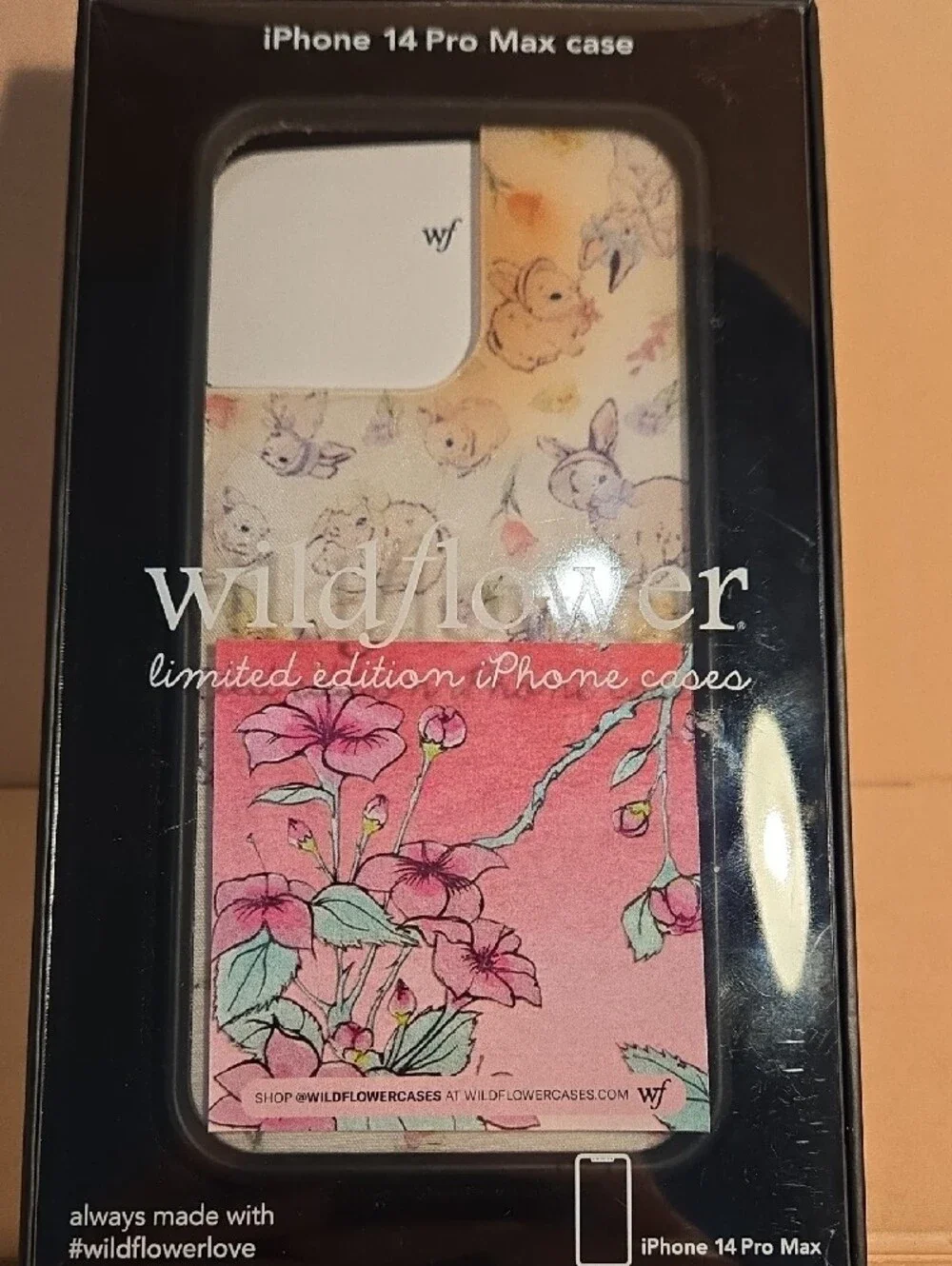Wildflower Pastel Bunny Floral iPhone 14 Pro Max Case